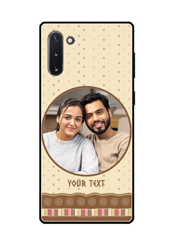 Galaxy Note 10 Custom Glass Mobile Case  - Brown Dotted Mobile Case Design