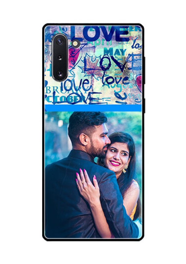 Galaxy Note 10 Custom Glass Mobile Case  - Colorful Love Design