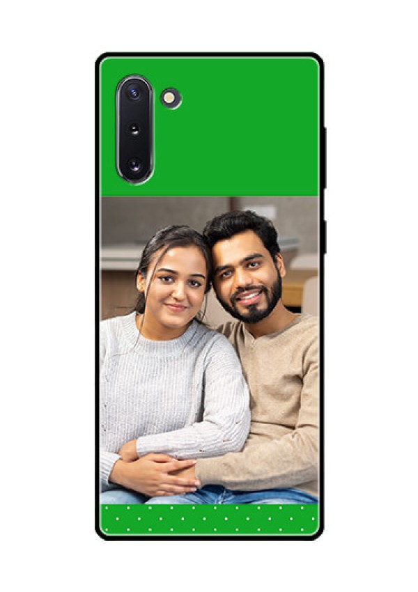 Galaxy Note 10 Personalized Glass Phone Case  - Green Pattern Design