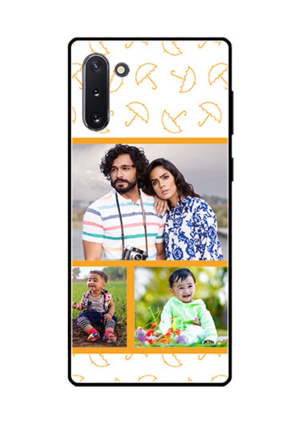 Galaxy Note 10 Custom Glass Mobile Case  - Yellow Pattern Design