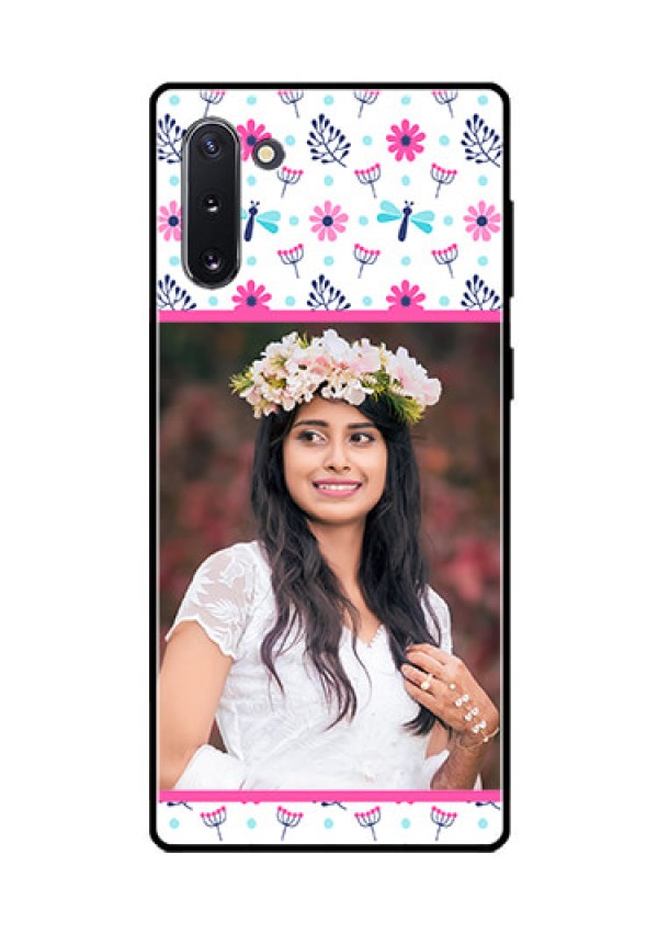 Galaxy Note 10 Photo Printing on Glass Case  - Colorful Flower Design