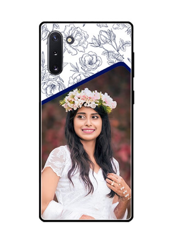 Galaxy Note 10 Personalized Glass Phone Case  - Premium Floral Design