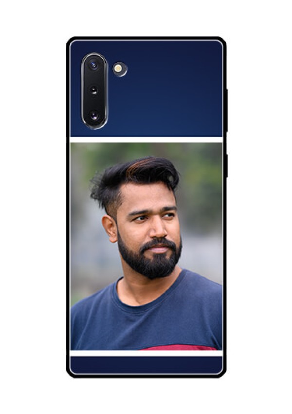 Galaxy Note 10 Personalized Glass Phone Case  - Simple Royal Blue Design