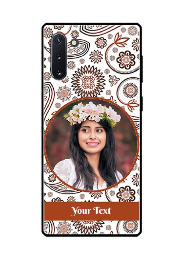 Galaxy Note 10 Custom Glass Mobile Case  - Abstract Floral Design 
