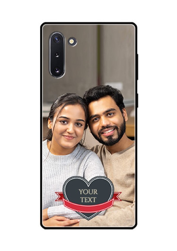 Galaxy Note 10 Custom Glass Phone Case  - Just Married Couple Design