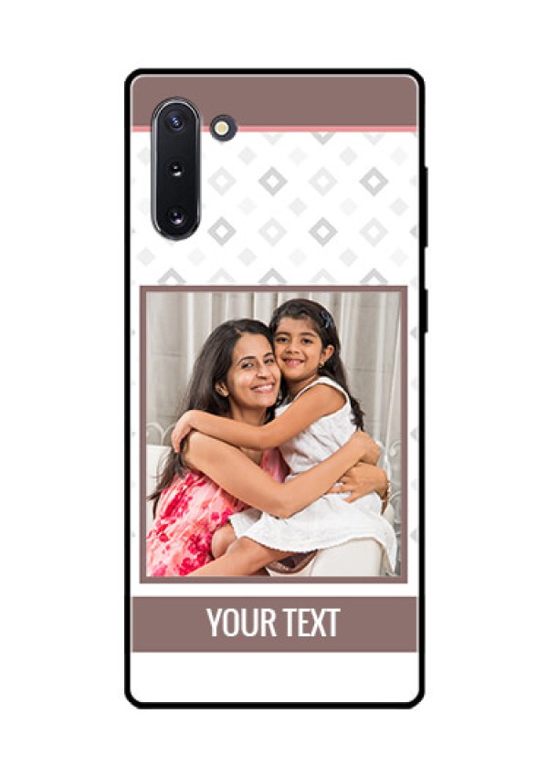 Galaxy Note 10 Photo Printing on Glass Case  - Simple Diamond Design