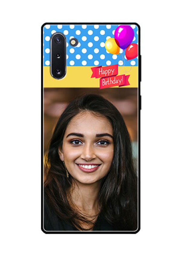 Galaxy Note 10 Custom Glass Mobile Case  - Happy Birthday Design