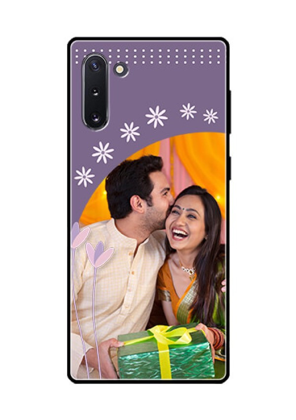 Galaxy Note 10 Custom Glass Mobile Case  - Lavender flowers design 