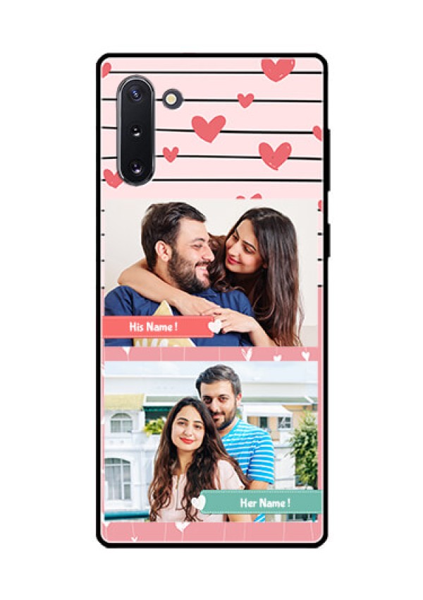 Galaxy Note 10 Custom Glass Mobile Case  - Photo with Heart Design
