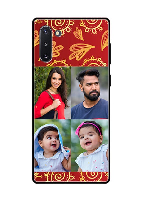 Galaxy Note 10 Photo Printing on Glass Case  - 4 Image Traditional Design