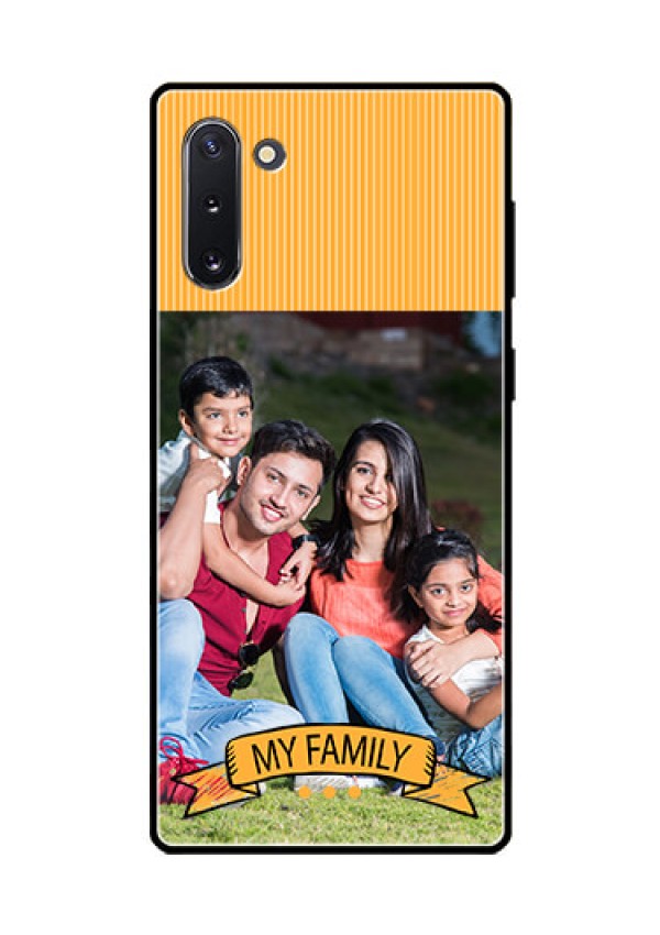 Galaxy Note 10 Custom Glass Phone Case  - My Family Design