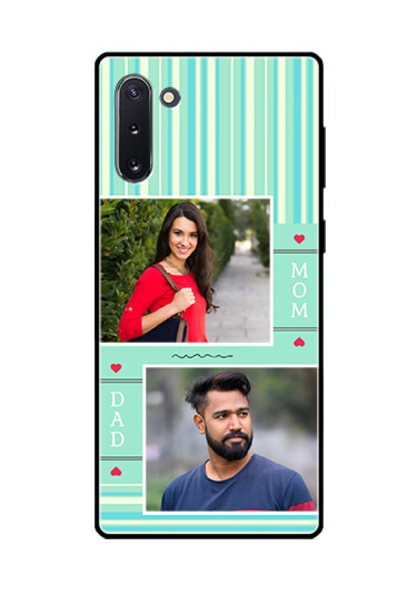 Galaxy Note 10 Custom Glass Phone Case  - Mom & Dad Pic Design