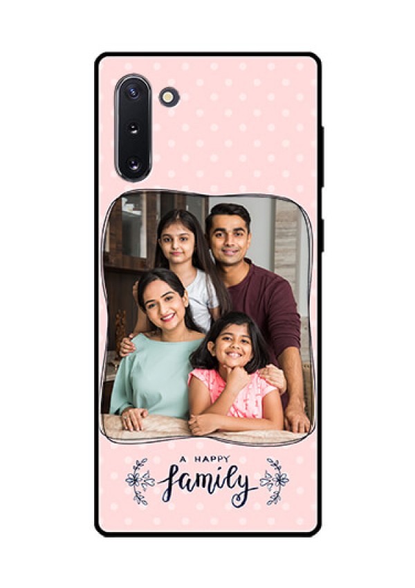 Galaxy Note 10 Custom Glass Phone Case  - Family with Dots Design