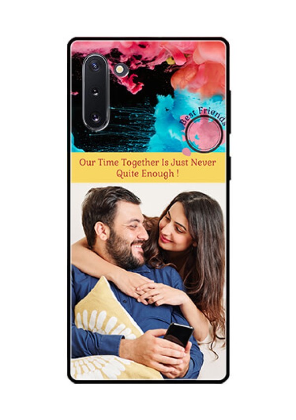 Galaxy Note 10 Custom Glass Mobile Case  - Quote with Acrylic Painting Design