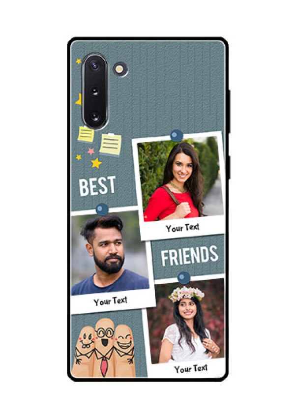 Galaxy Note 10 Personalized Glass Phone Case  - Sticky Frames and Friendship Design
