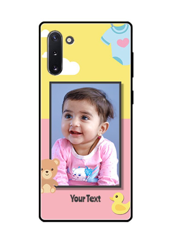 Galaxy Note 10 Photo Printing on Glass Case  - Kids 2 Color Design