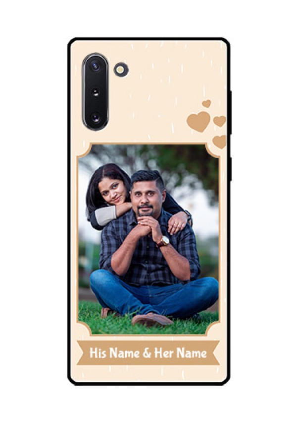 Galaxy Note 10 Custom Glass Phone Case  - with confetti love design 