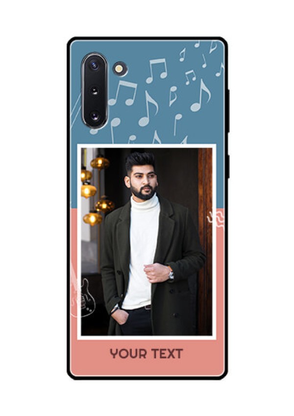 Galaxy Note 10 Photo Printing on Glass Case  - with Color Musical Note Design