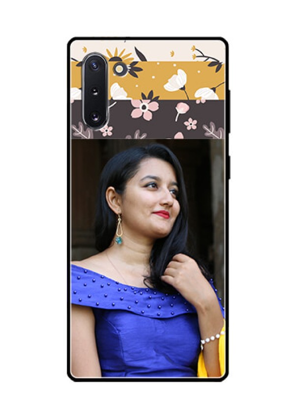 Galaxy Note 10 Custom Glass Phone Case  - Stylish Floral Design