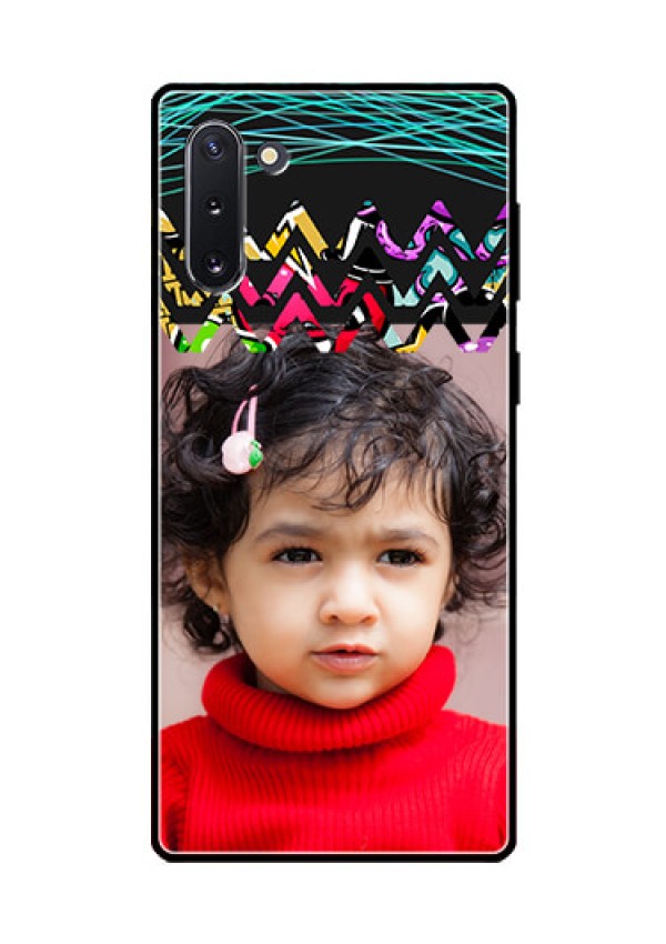 Galaxy Note 10 Personalized Glass Phone Case  - Neon Abstract Design