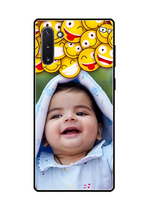 Galaxy Note 10 Custom Glass Mobile Case  - with Smiley Emoji Design