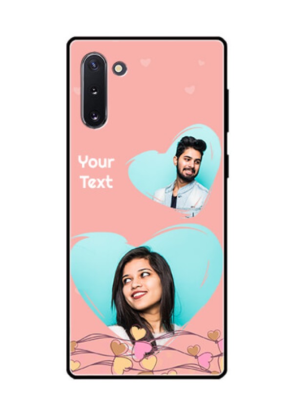 Galaxy Note 10 Custom Glass Mobile Case  - Love Doodle Design