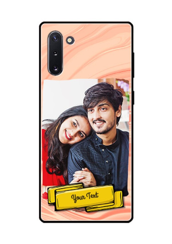 Galaxy Note 10 Personalized Glass Phone Case  - Marble Texture Design