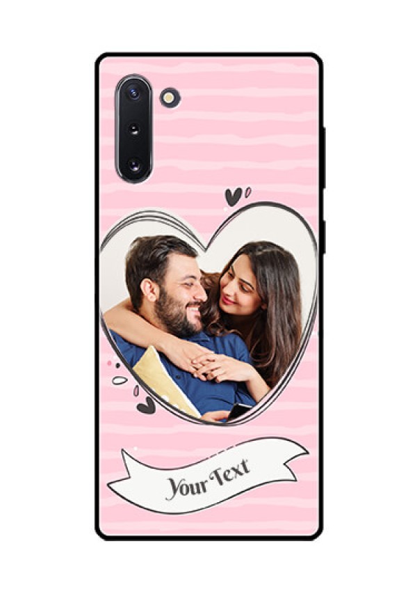 Galaxy Note 10 Custom Glass Phone Case  - Vintage Heart Design