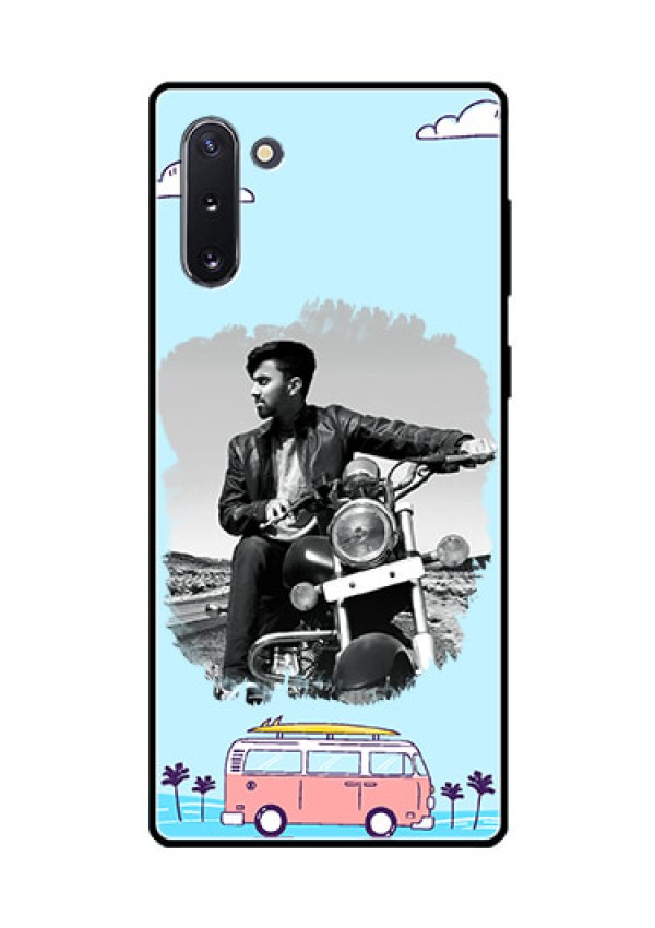 Galaxy Note 10 Photo Printing on Glass Case  - Travel & Adventure Design