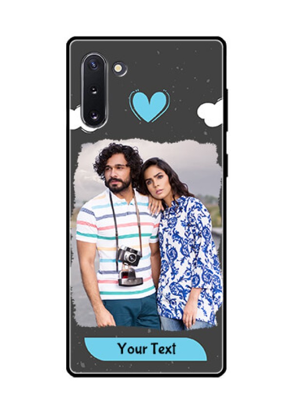 Galaxy Note 10 Custom Glass Phone Case  - Splashes with love doodles Design