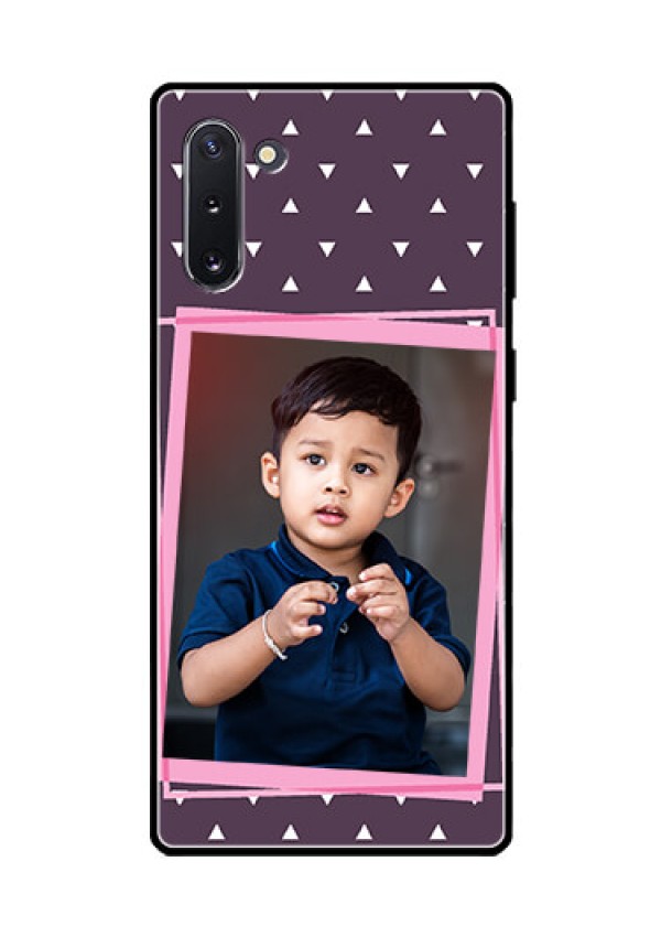 Galaxy Note 10 Custom Glass Mobile Case  - Triangle Pattern Dotted Design