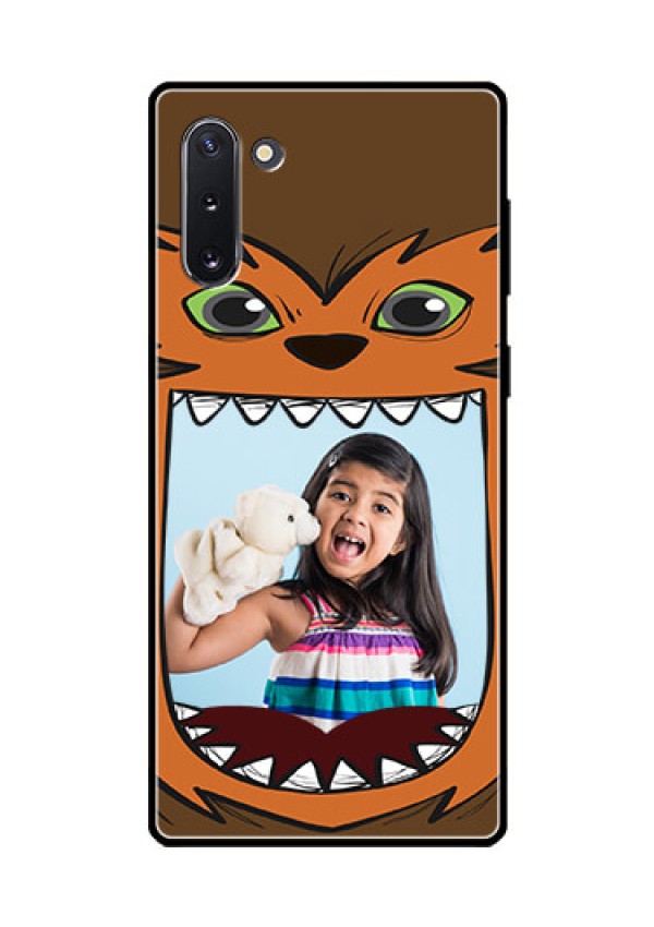 Galaxy Note 10 Photo Printing on Glass Case  - Owl Monster Back Case Design