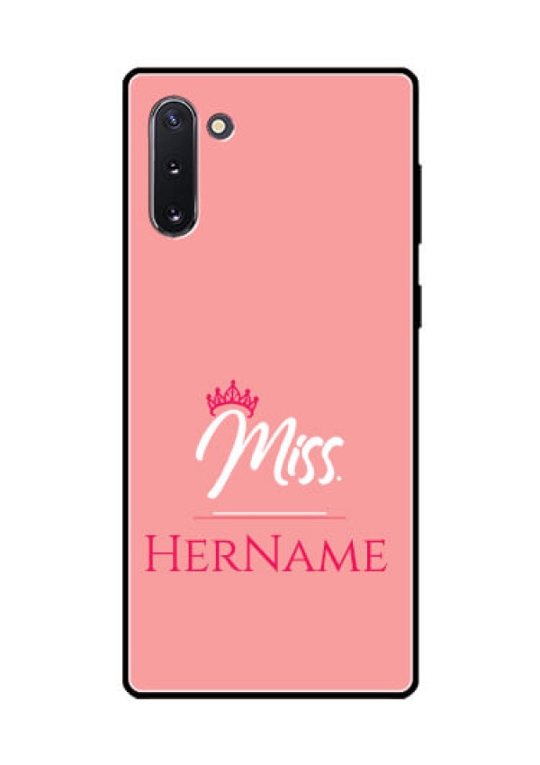 Galaxy Note 10 Custom Glass Phone Case Mrs with Name
