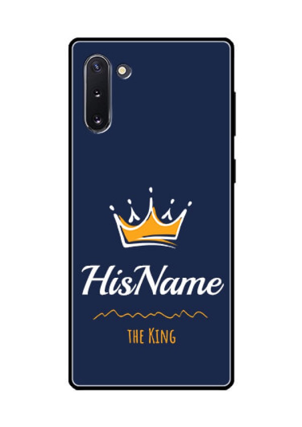 Galaxy Note 10 Glass Phone Case King with Name