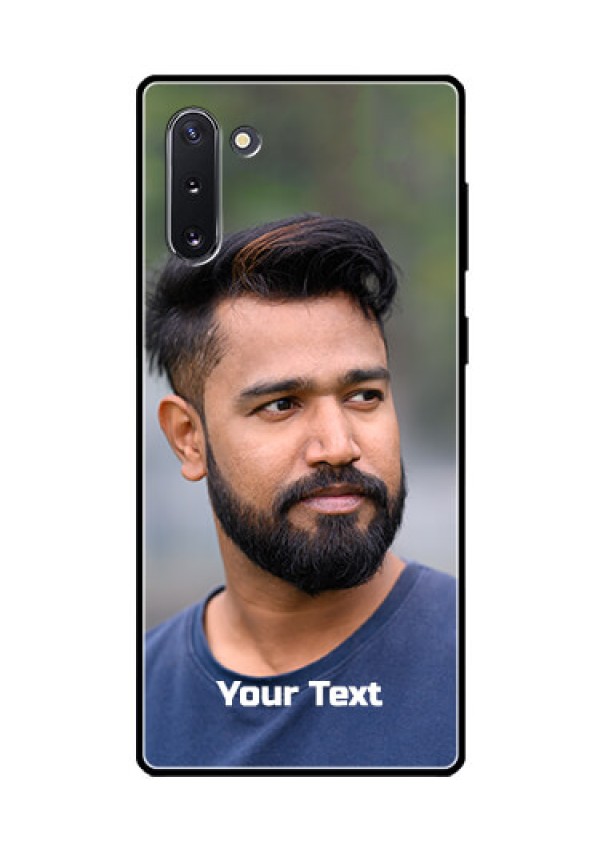 Galaxy Note 10 Glass Mobile Cover: Photo with Text