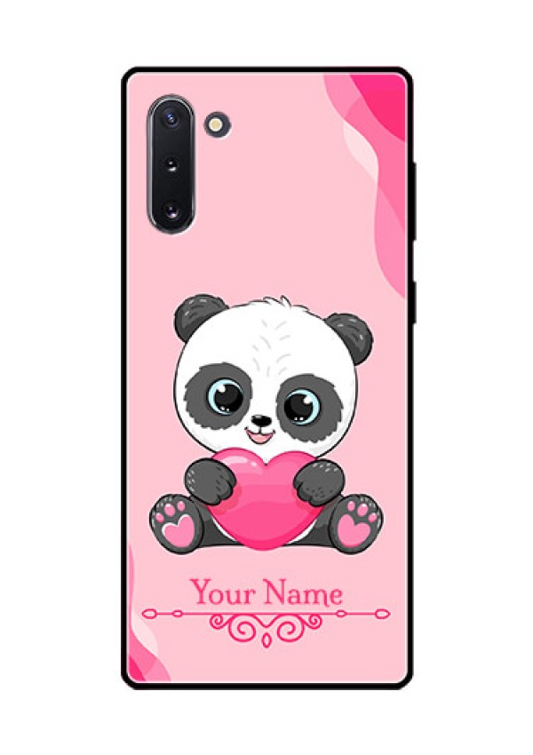 Galaxy Note 10 Custom Glass Mobile Case - Cute Panda Design