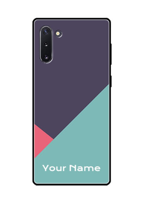 Galaxy Note 10 Custom Glass Mobile Case - Tri Color abstract Design