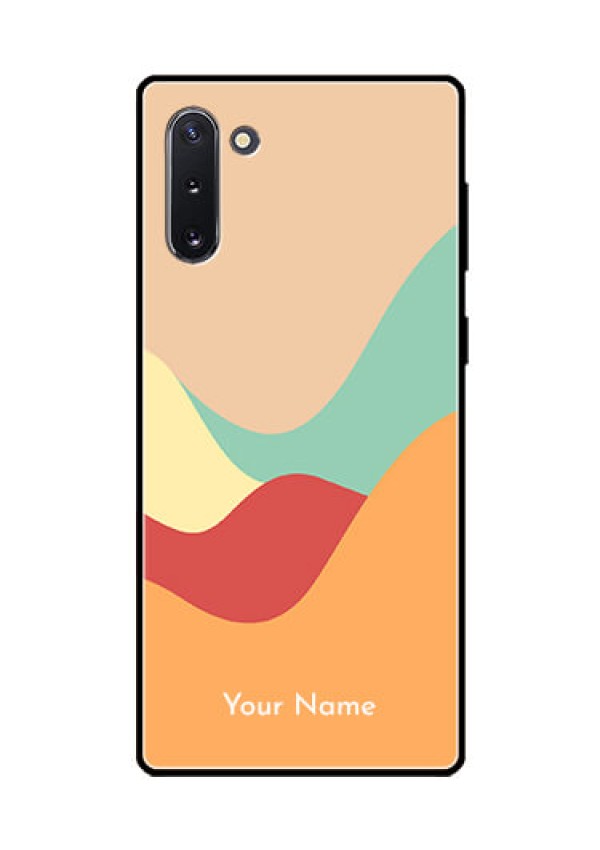 Galaxy Note 10 Personalized Glass Phone Case - Ocean Waves Multi-colour Design