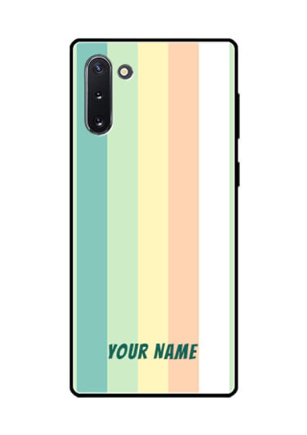 Galaxy Note 10 Photo Printing on Glass Case - Multi-colour Stripes Design