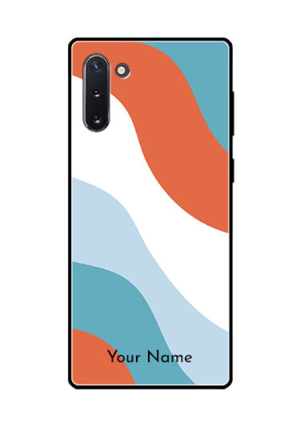 Galaxy Note 10 Custom Glass Mobile Case - coloured Waves Design