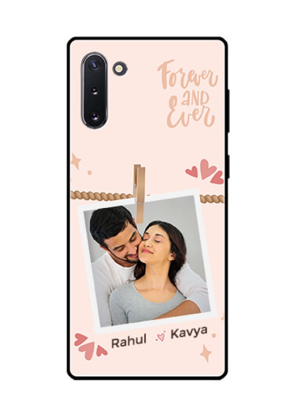 Galaxy Note 10 Custom Glass Phone Case - Forever and ever love Design