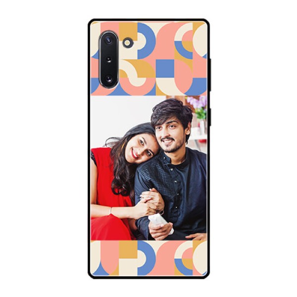 Galaxy Note 10 Photo Printing on Glass Case - Semi-circle Maze Pattern Design
