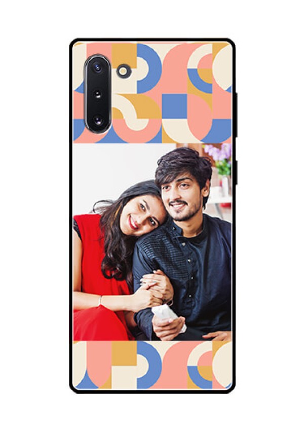 Galaxy Note 10 Photo Printing on Glass Case - Semi-circle Maze Pattern Design