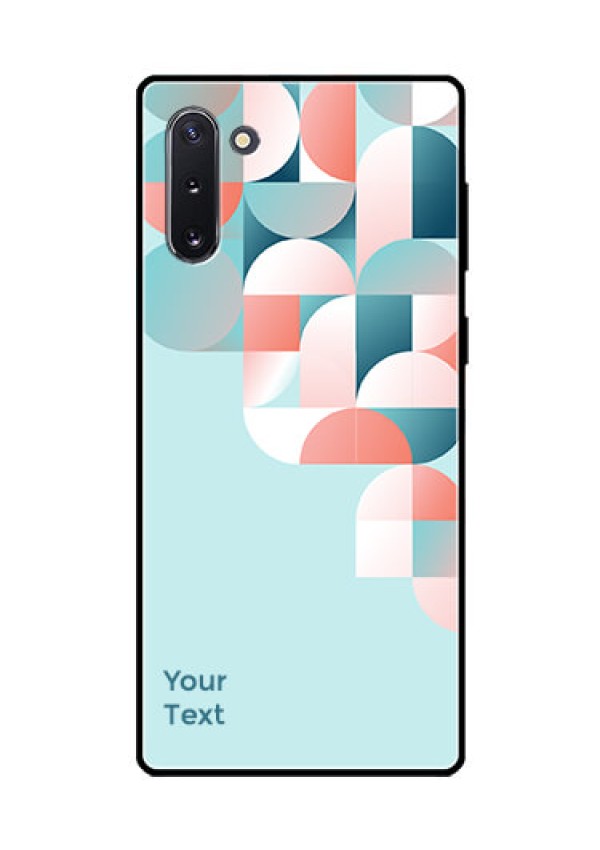 Galaxy Note 10 Custom Glass Phone Case - Stylish Semi-circle Pattern Design