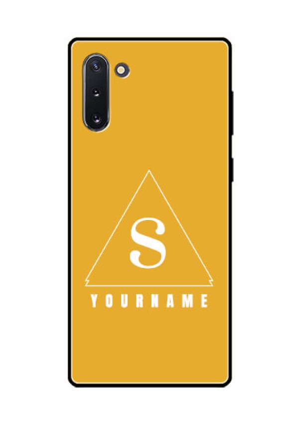 Galaxy Note 10 Personalized Glass Phone Case - simple triangle Design