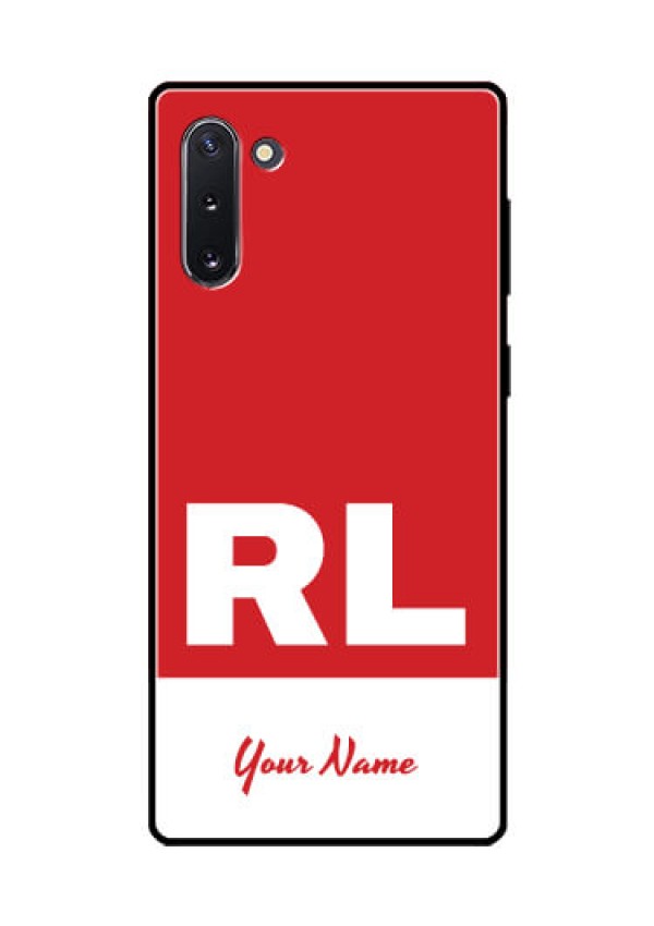 Galaxy Note 10 Personalized Glass Phone Case - dual tone custom text Design