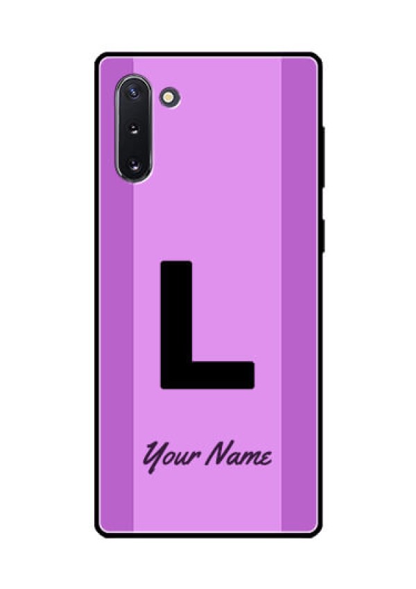 Galaxy Note 10 Custom Glass Phone Case - Tricolor custom text Design