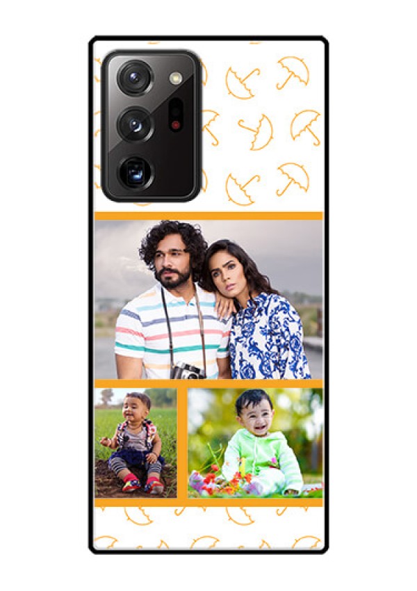 Galaxy Note 20 Ultra Custom Glass Mobile Case  - Yellow Pattern Design