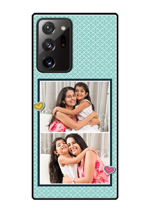 Galaxy Note 20 Ultra Custom Glass Phone Case  - 2 Image Holder with Pattern Design