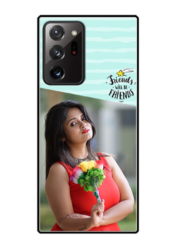 Galaxy Note 20 Ultra Custom Glass Phone Case  - Friends Picture Icon Design